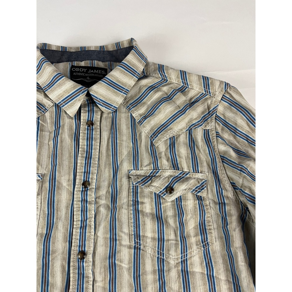 Cody‎ James Authentic Western Apparel Mens Long Sleeve Pearl Snap Shirt XXL